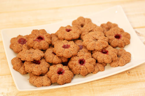 Pampered Chef fertige Plätzchen aus Plätzchenpresse