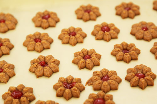 Pampered Chef Nougat-Blumen Teig