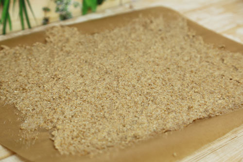 Sauerteig auf Backpapier